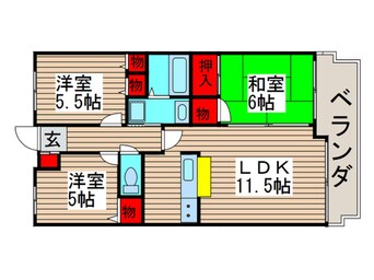 間取図 ベルグプレシャデス船橋