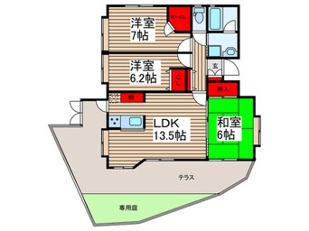 間取図 ﾚｰﾍﾞﾝﾊｲﾑ朝霞ｸﾚｼｰﾄﾞ(101)