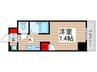 ﾗｸﾞｼﾞｭｱﾘｰｶﾞｰﾃﾞﾝ東松戸(906) 1Kの間取り