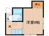 矢島ハイツ 1Kの間取り