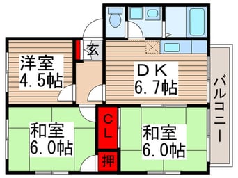 間取図 ヴィラ北松Ｆ