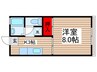 Ａ・Ｐオオシマ 1Kの間取り