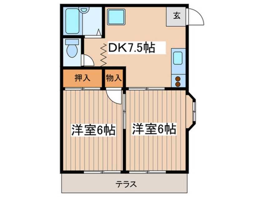 間取図 エステート国領