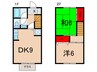 パレスローリエⅡ 2DKの間取り