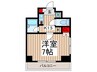 レジディア月島Ⅲ 1Kの間取り