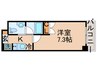 レジディア月島Ⅲ 1Kの間取り