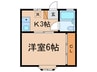 ベルメゾン駒沢 1Kの間取り