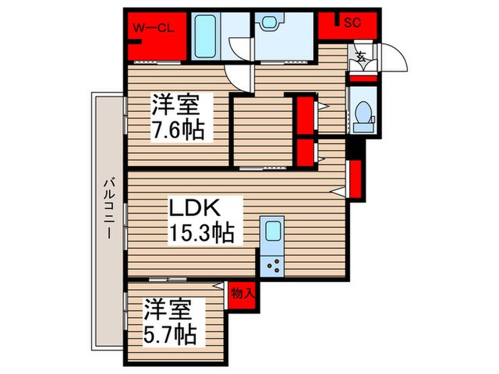 間取り図 ヴィアソーレイツキ