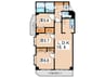 目白第三欅マンション 3LDKの間取り