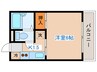 グリーンヒルＡ 1Kの間取り