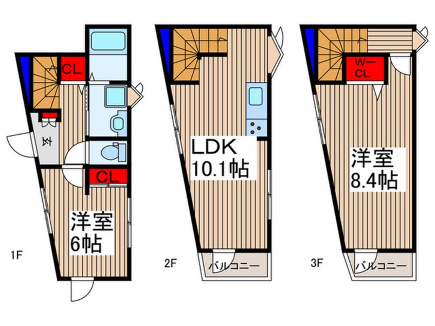 間取図 ｻﾞ･ｼｴｽﾀ武蔵藤沢　ｸﾞﾗｼｱｰﾚ