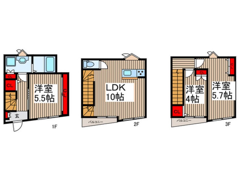 間取図 ｻﾞ･ｼｴｽﾀ武蔵藤沢　ｸﾞﾗｼｱｰﾚ