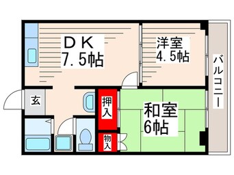 間取図 カ－サデフロ－ラ