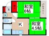 グリ－ンコ－ポ宇佐見 2Kの間取り