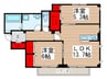 Montagne・sel　B 2LDKの間取り