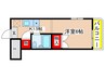 ツインズ向ヶ丘Ａ 1Kの間取り