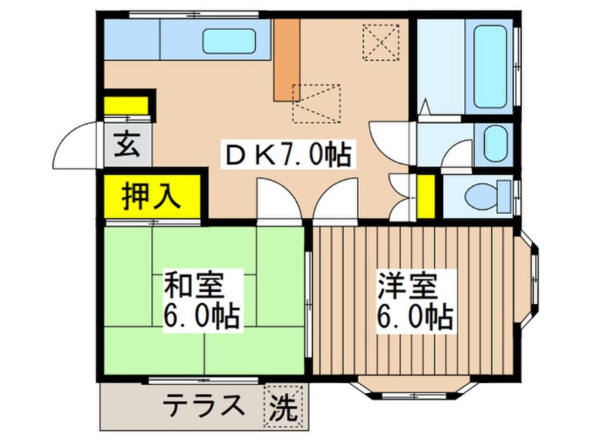 間取図 カ－サ山口