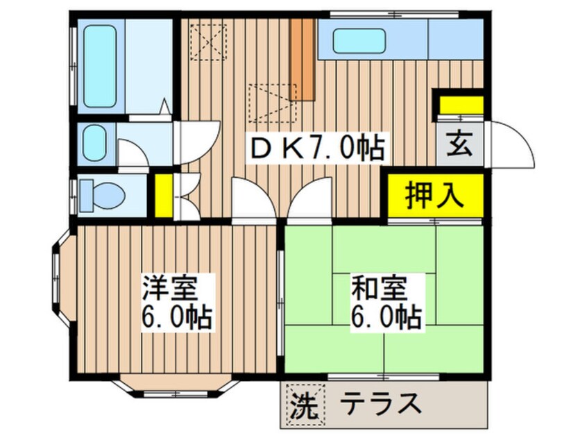 間取図 カ－サ山口