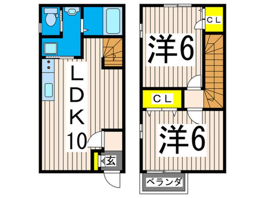 間取図 アムール・ベルＢ