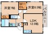 ｍｉｏ　ａｉｒｉｌｙ 2LDKの間取り