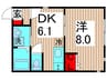 ＳＱＵＡＲＥ２ 1DKの間取り