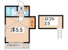 ミユキホ－ムズ希望ヶ丘 1Kの間取り