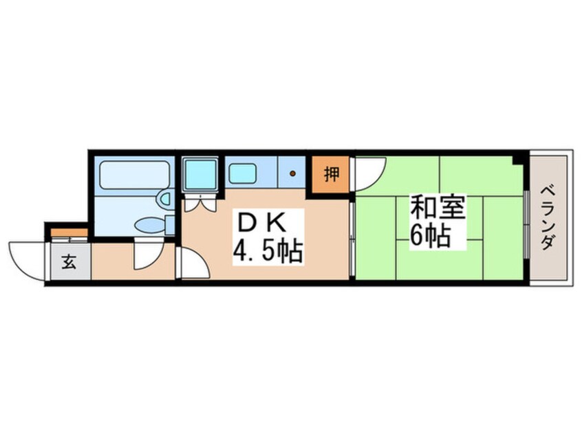 間取図 ﾜｺｰﾚ第ニ白鳥マンション