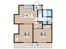 豊田ハイツ２号 2DKの間取り