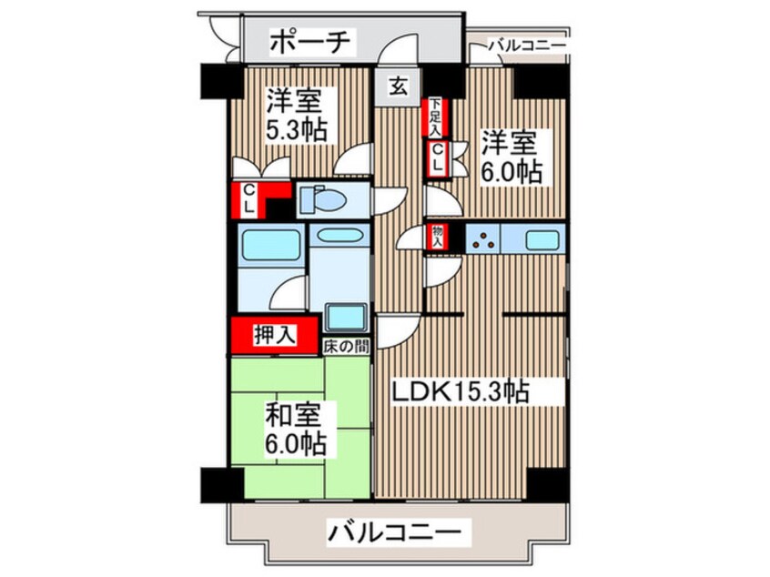 間取図 グランドメゾン両国（７０４）