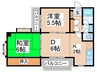 ラ・フォ－レ桜台 2DKの間取り