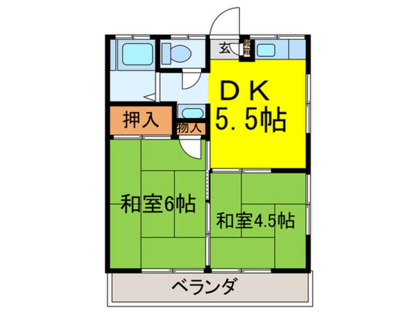 間取図 コーポ田中
