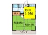 コーポ田中 2DKの間取り