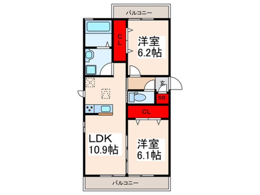 間取図 グランソレーユ