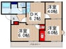カスタニーフェルト新河岸 3DKの間取り