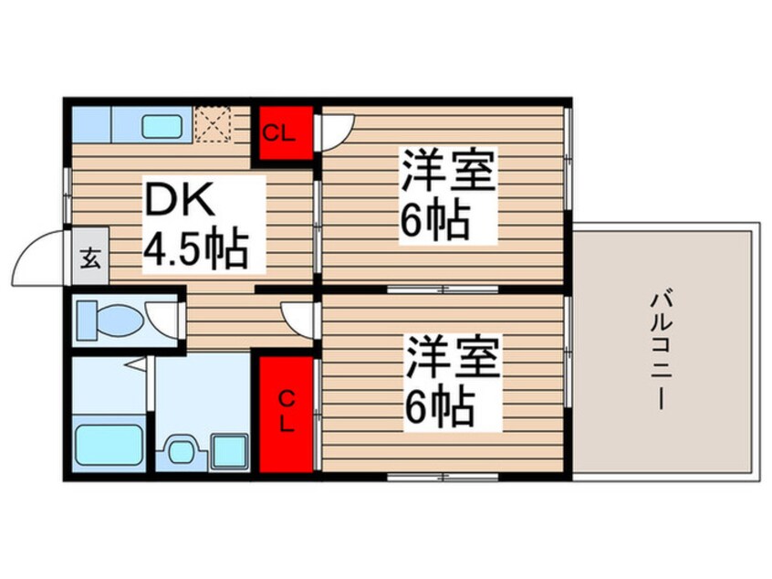 間取図 ソワサント日暮