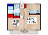 アフィニス 1LDKの間取り