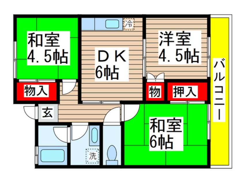 間取図 Ｇステージ２１  サンアミ