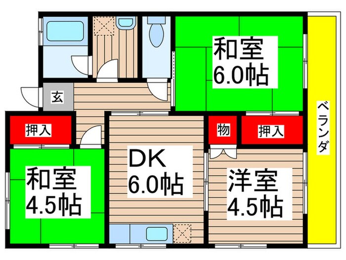 間取り図 Ｇステージ２１  サンアミ