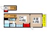 メゾン・ラヴィ－ル 1DKの間取り