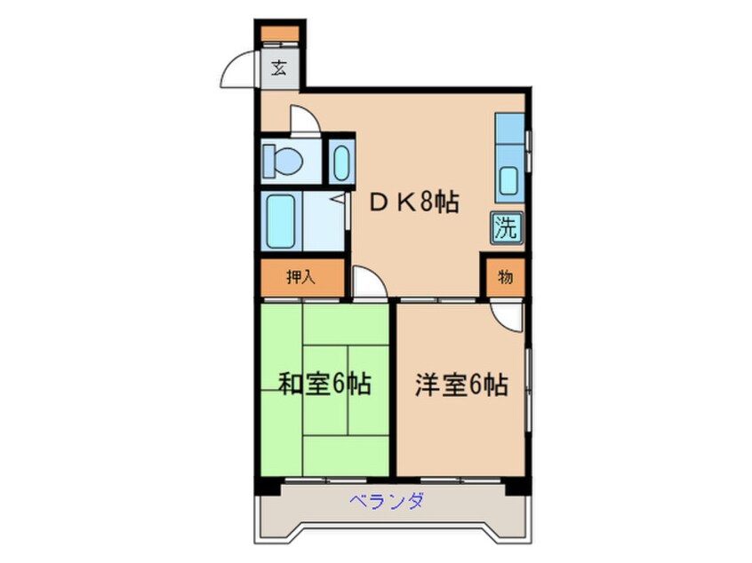 間取図 コーポ玉川