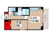 ソフィエル佐賀 1LDKの間取り
