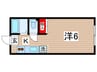 エルム国分寺（２Ｆ） 1Kの間取り