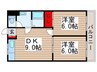 ＴＭＴハイツ 2DKの間取り