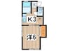 新八雲荘 1Kの間取り