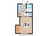八雲荘 1Kの間取り
