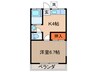 尾崎コ－ポ 1Kの間取り