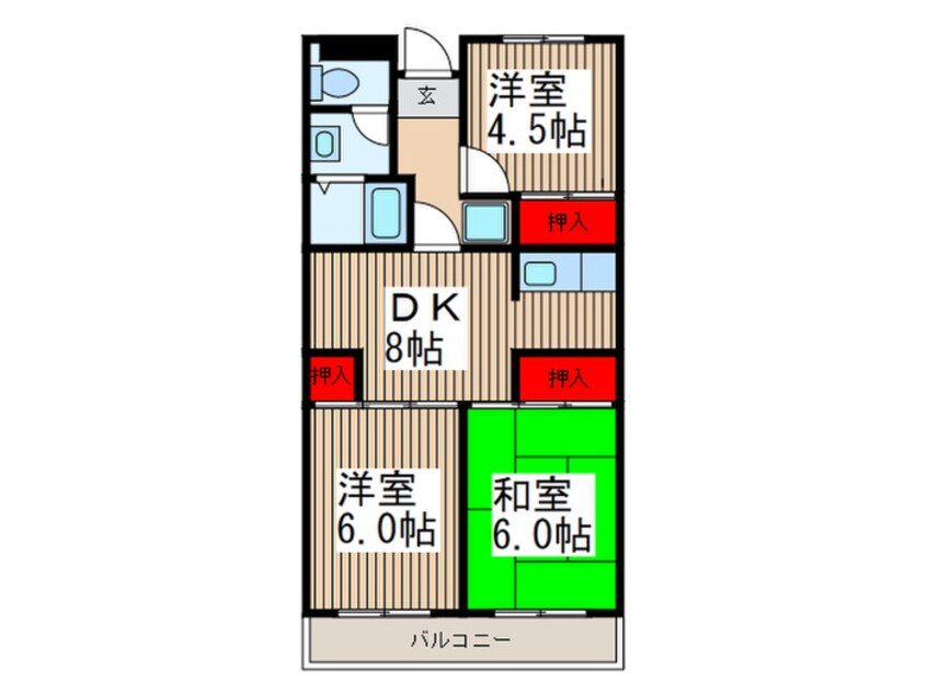 間取図 ハイムアズマ