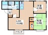 グリーンプラネット 2LDKの間取り