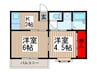 ベルエポック新樹C棟 2Kの間取り