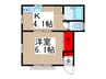 コアステージ 1Kの間取り